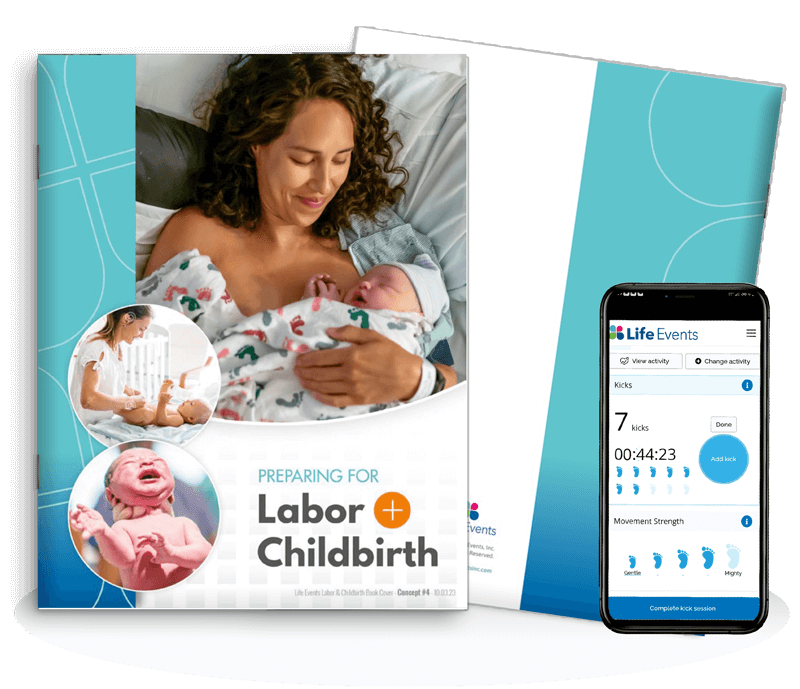 Preparing for Labor and Birth book and app beautyshot
